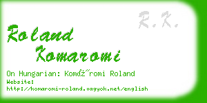 roland komaromi business card